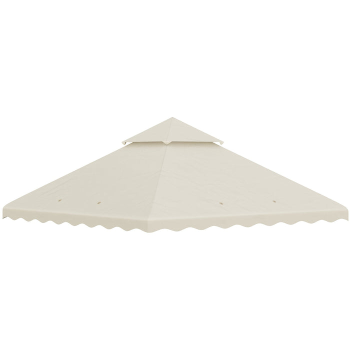 3x3m Replacement Gazebo Canopy, Cream White