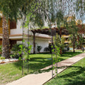 Metal Garden Pergola, Steel Frame, for Plants & Trellis Outsunny