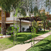 Metal Garden Pergola, Steel Frame, for Plants & Trellis Outsunny