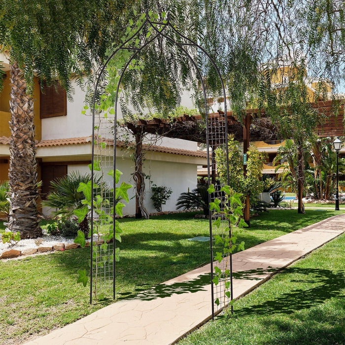 Metal Garden Pergola, Steel Frame, for Plants & Trellis