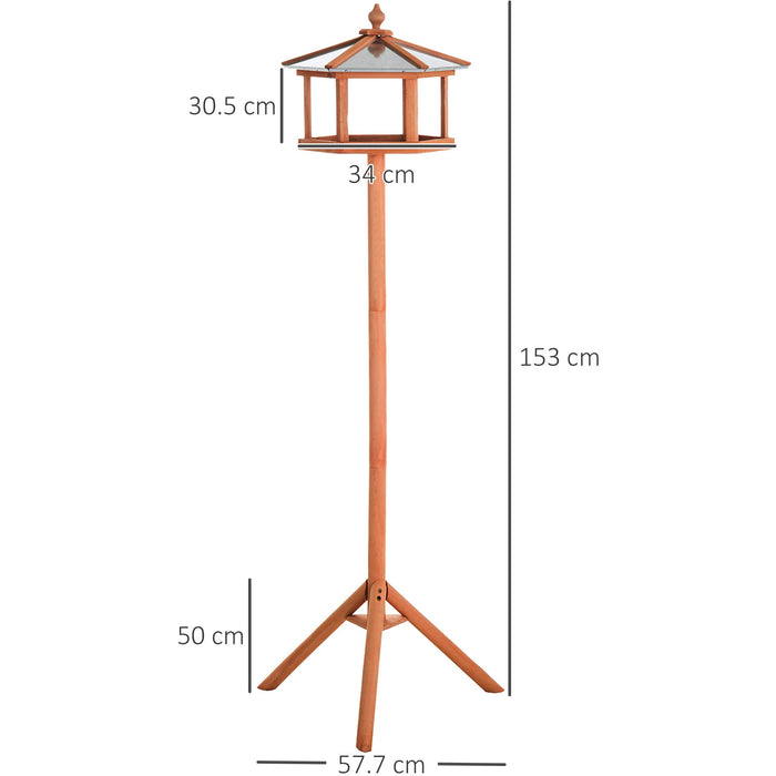 Wooden Bird Feeding Station for Garden, Patio, Balcony