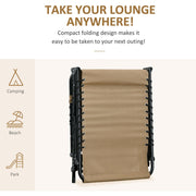 Portable Sun Lounger For Beach, Garden, Pool Outsunny