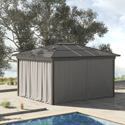 Sides For Gazebo, 4 Panels, Fits Most 3x3m Gazebos, Grey Outsunny