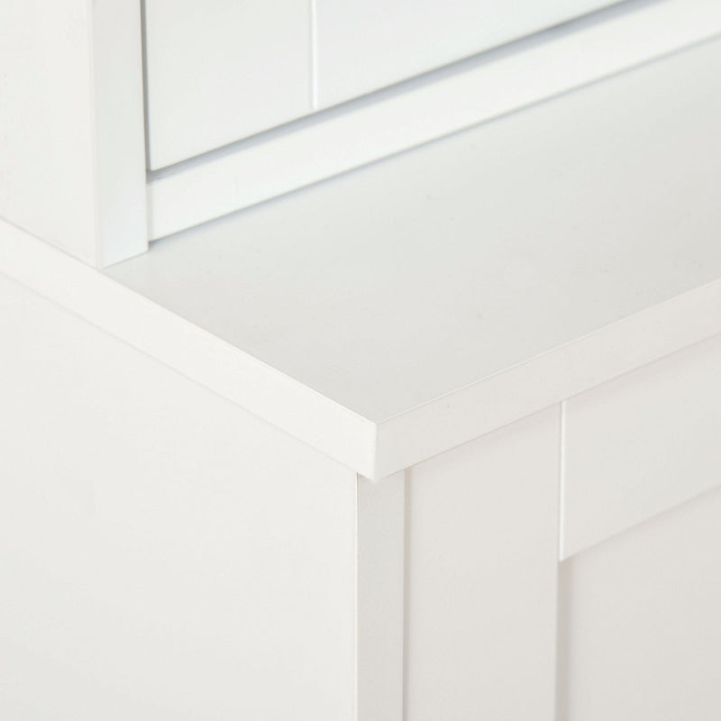 Kitchen Display Cabinet With Glass Doors, White Homcom