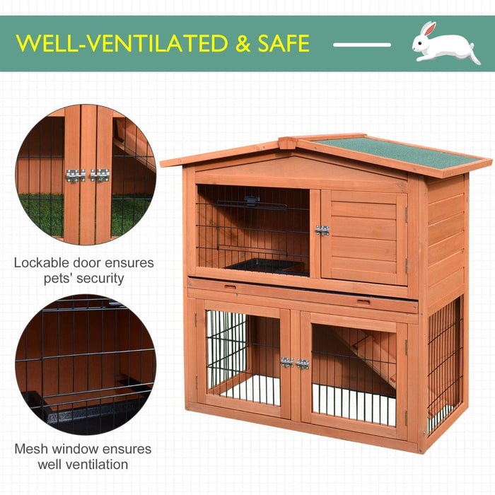 2-Tier Rabbit Hutch with Ramp