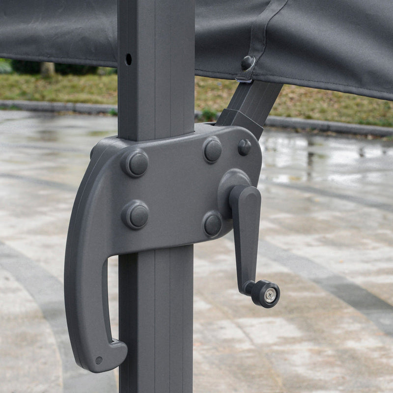 4.5m Roma Double Sided Cantilever Parasol With Cross Base