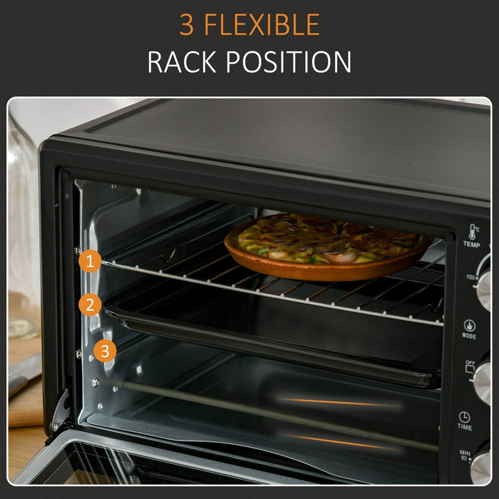 21L Mini Countertop Oven - Grill, Timer, 1400W