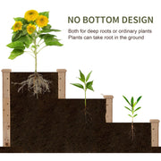3 Tier Raised Wooden Garden Bed, 124x124 cm Outsunny