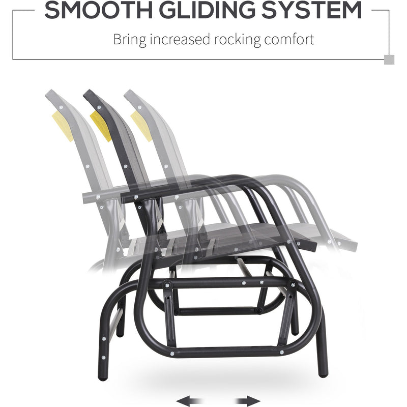 Outdoor Glider Bench, 2 Seater Outsunny