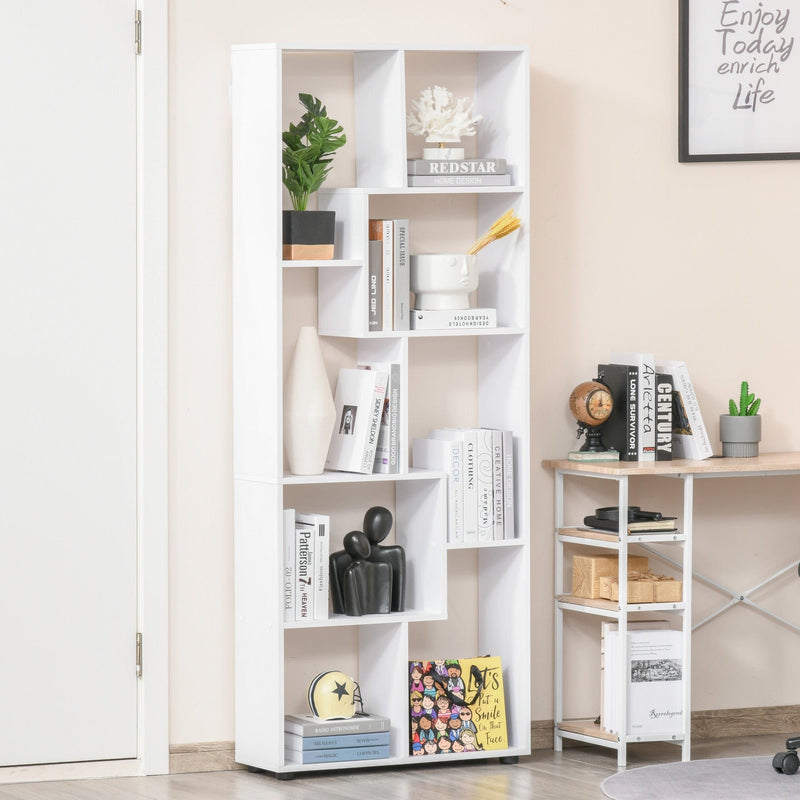 70cm Wide Bookcase, Modern Geometric Display Storage Unit