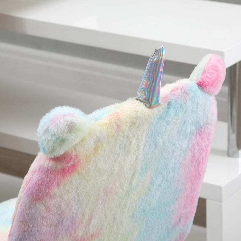 Fluffy Unicorn Office Chair Multi-Colored