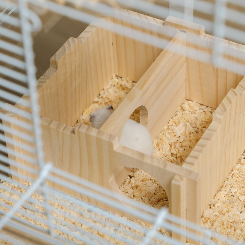 Hamster Cage with Wooden Ramp, Exercise Wheel