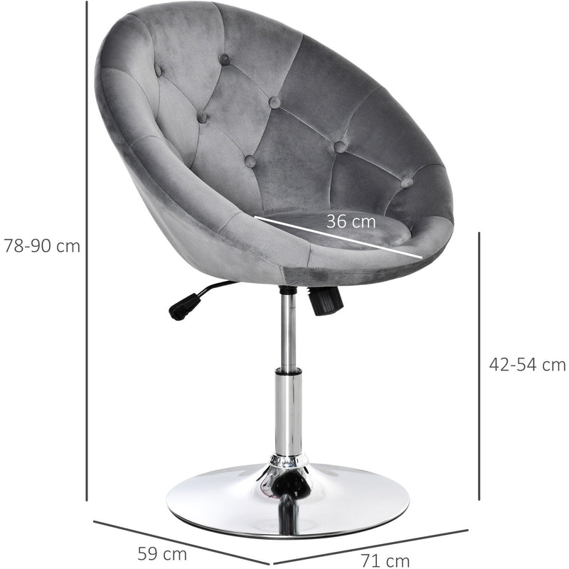 Modern Velvet Swivel Tub Chair