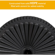 Outsunny Garden 15kg Round Parasol Base Cement Outdoor Umbrella Weight Stand Black Outsunny