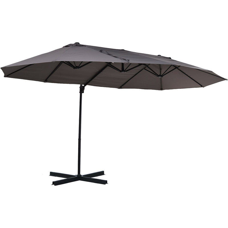 Large Cantilever Umbrella With Cross Base Outsunny