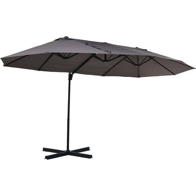 Large Cantilever Umbrella With Cross Base Outsunny