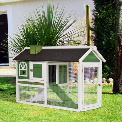 Wooden Rabbit House Pawhut