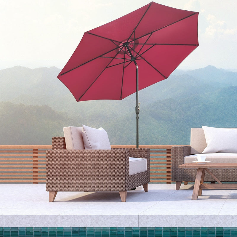 3m Tilting Garden Parasol with Crank Handle Outsunny