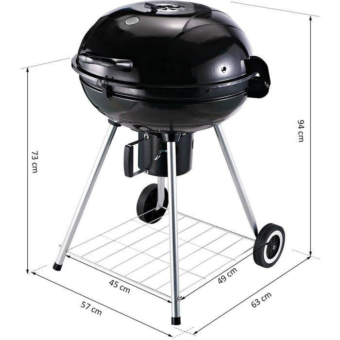 Portable Charcoal Kettle BBQ Grill - Outdoor Picnics