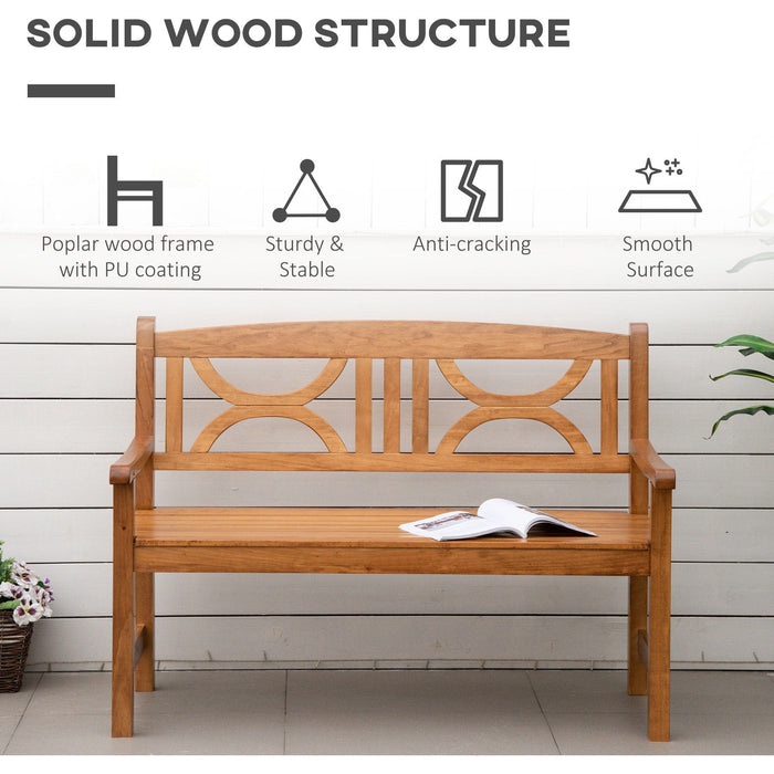 2 Seat Wooden Bench