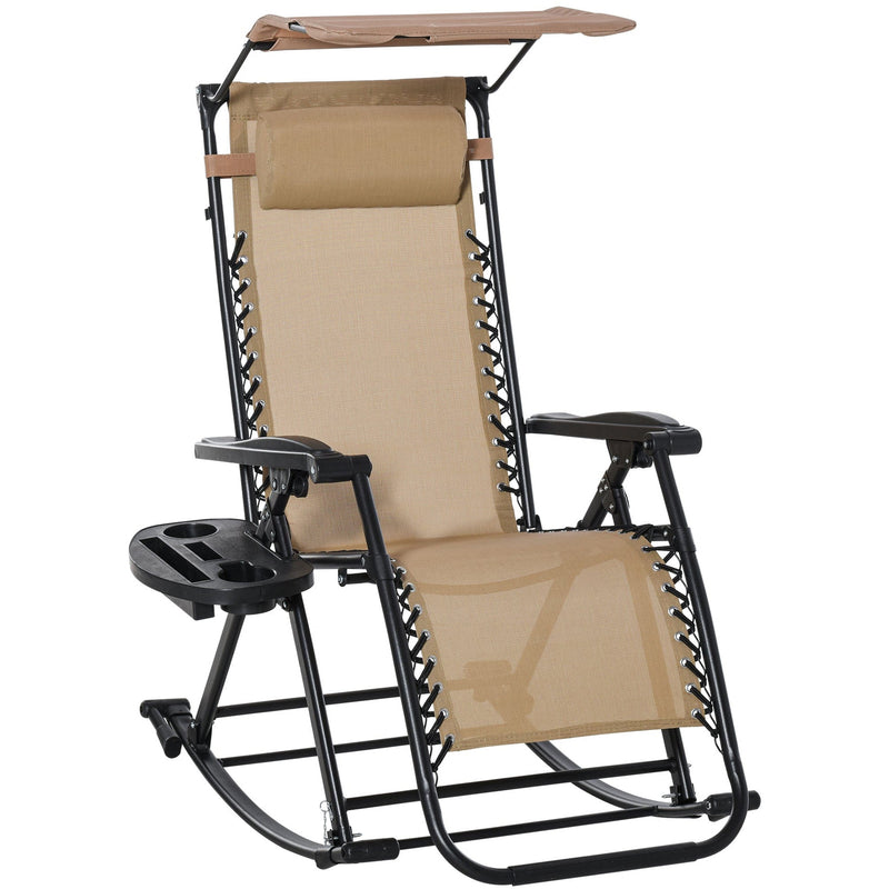 Zero Gravity Sun Lounger With Sun Shade