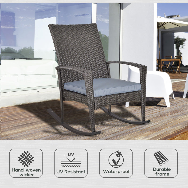 Rattan Outdoor Rocking Chair