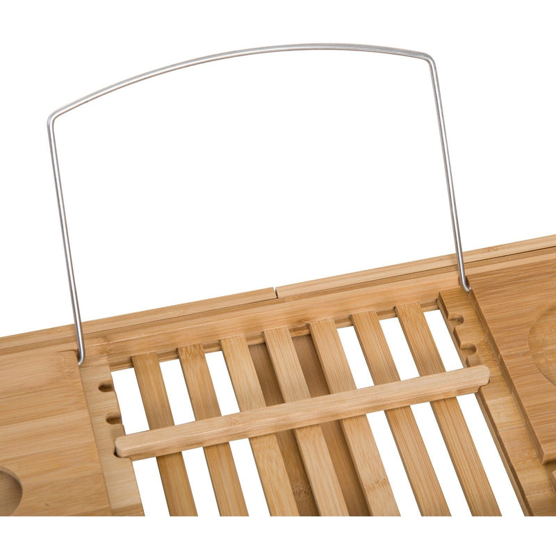 Extendable Bamboo Bath Caddy, 75-109L x 23.5W cm Homcom