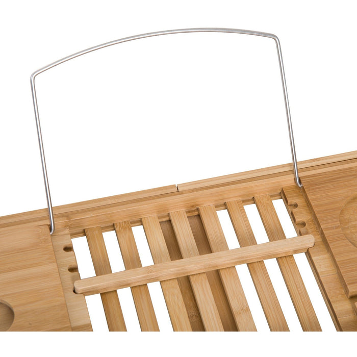 Extendable Bamboo Bath Caddy, 75-109L x 23.5W cm