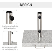 28kg Marble Parasol Base With Wheels Outsunny