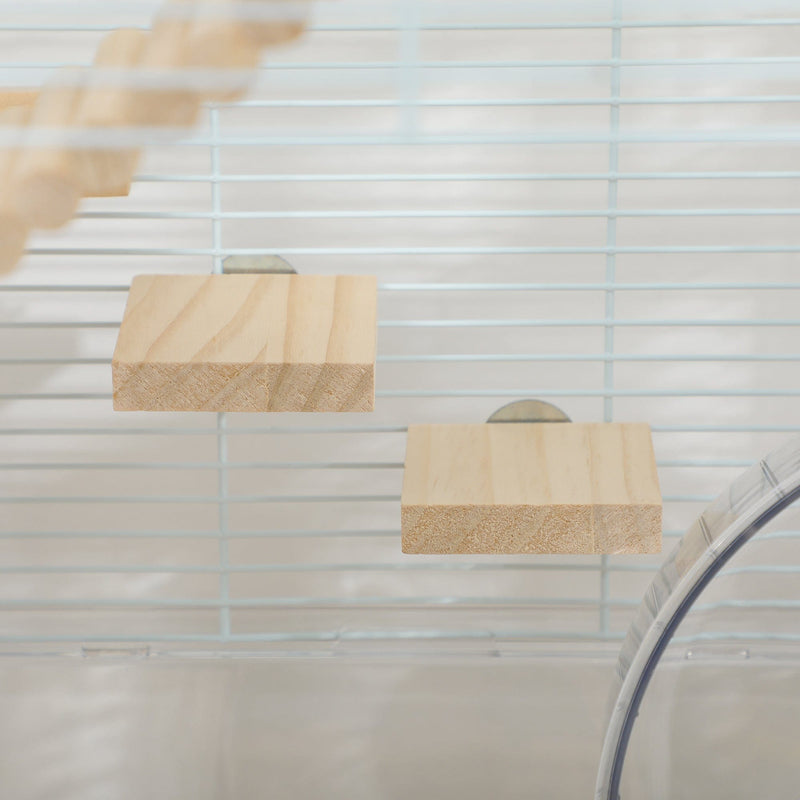 Hamster Cage with Wooden Ramp, Exercise Wheel