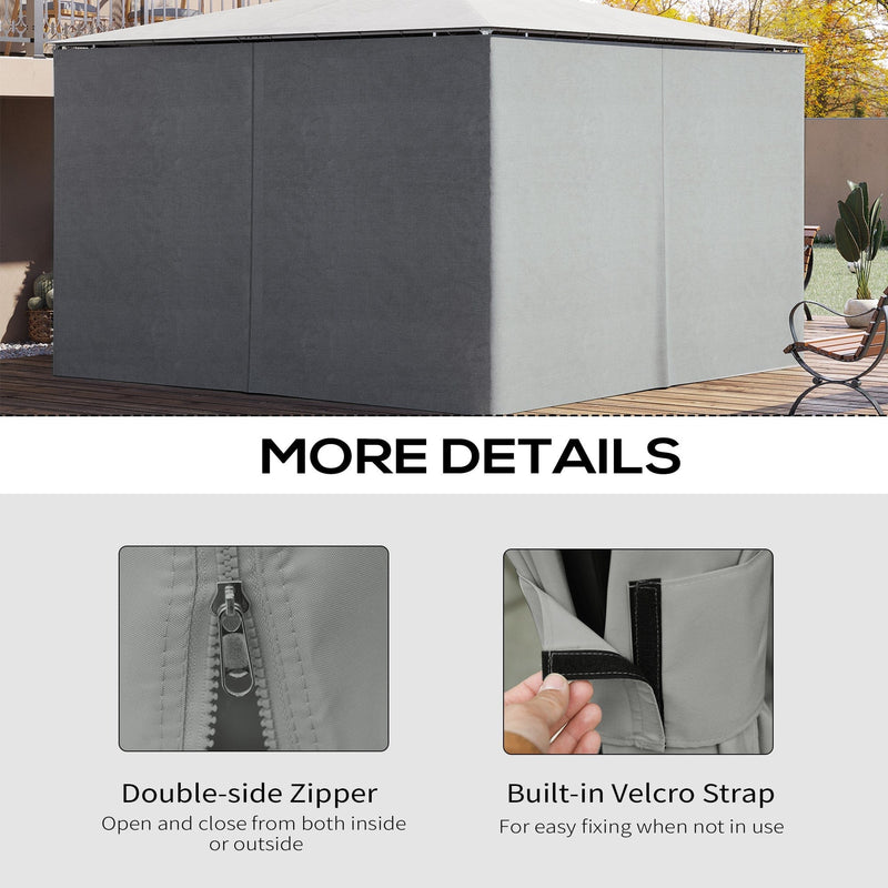 Sides For Gazebo, 4-Pack, Universal, Fits Most 3x4m Gazebo