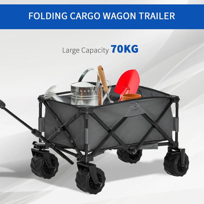 Folding Trolley For Beach, Garden, Camping, Grey