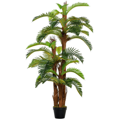 150cm Artificial Fern Tree, 36 Leaves, Indoor/Outdoor Décor Homcom