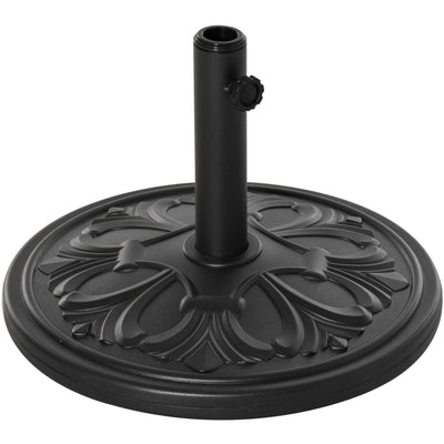 Outsunny Round Parasol Base Heavy Duty Cement Stand Umbrella Holder Garden Outsunny