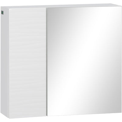 Wall Mounted Bathroom Mirror Cabinet, White Kleankin
