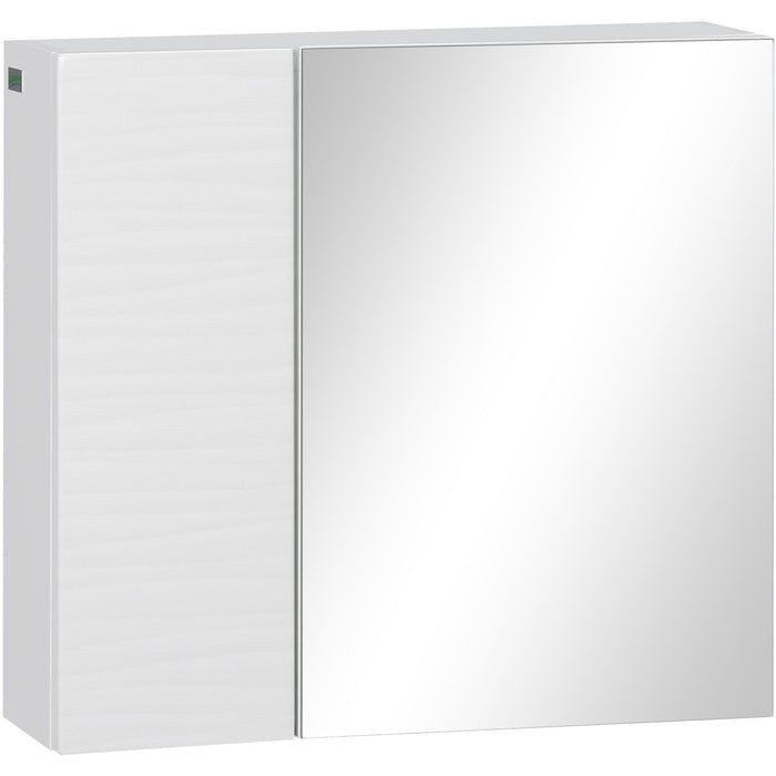 Wall Mounted Bathroom Mirror Cabinet, White