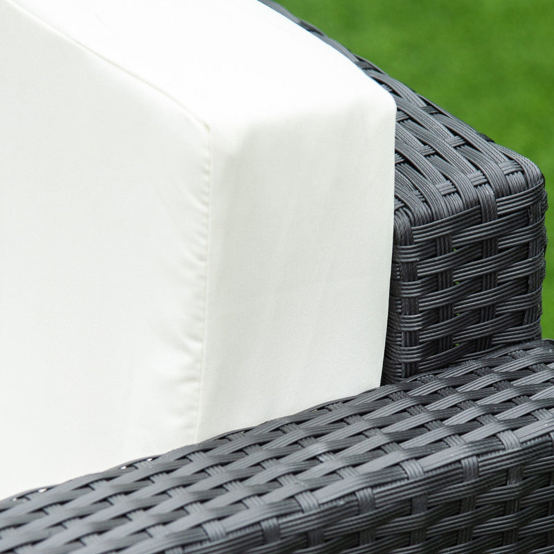 4 Seater Garden Furniture Set, Hand-Woven PE Wicker