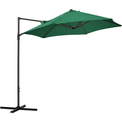 2.5m Roma Cantilever Parasol - Green Outsunny
