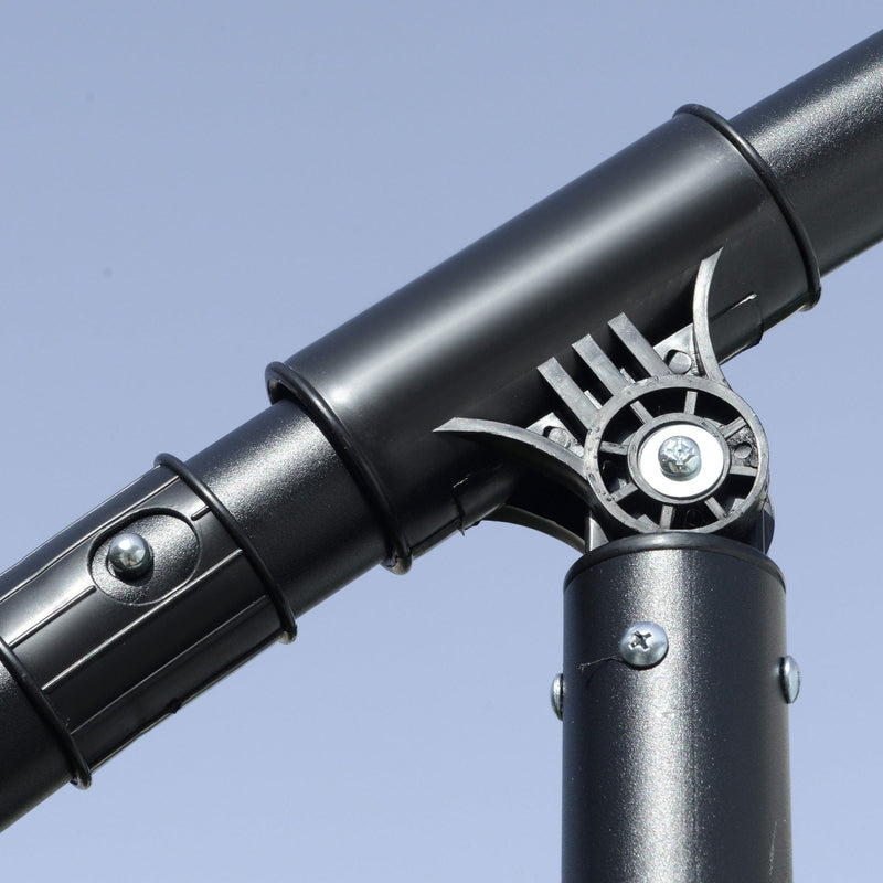 2.7m Cantilever Parasol With Cross Base - Crank Handle