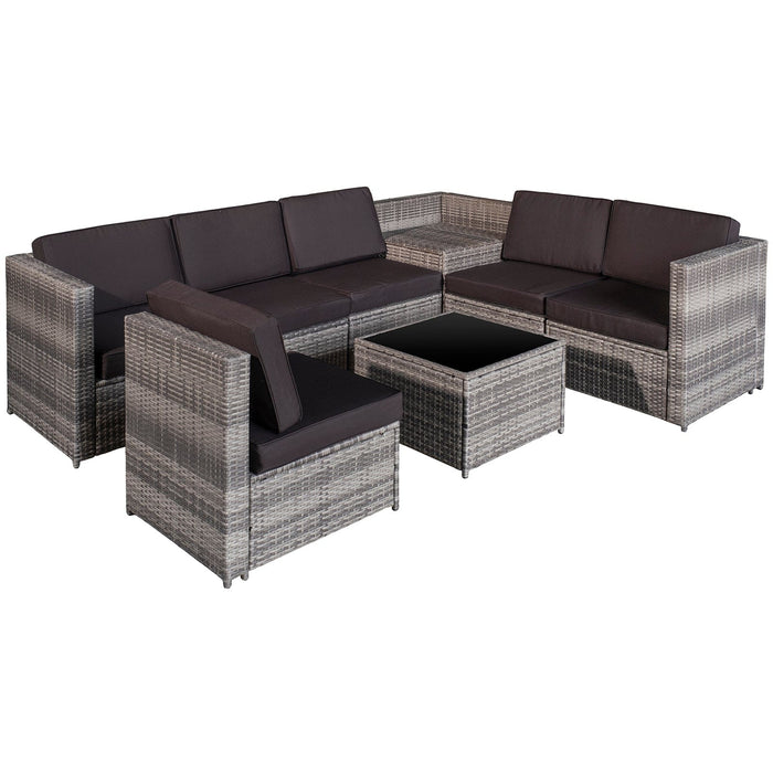 6 Seater Rattan Garden Sofa Set