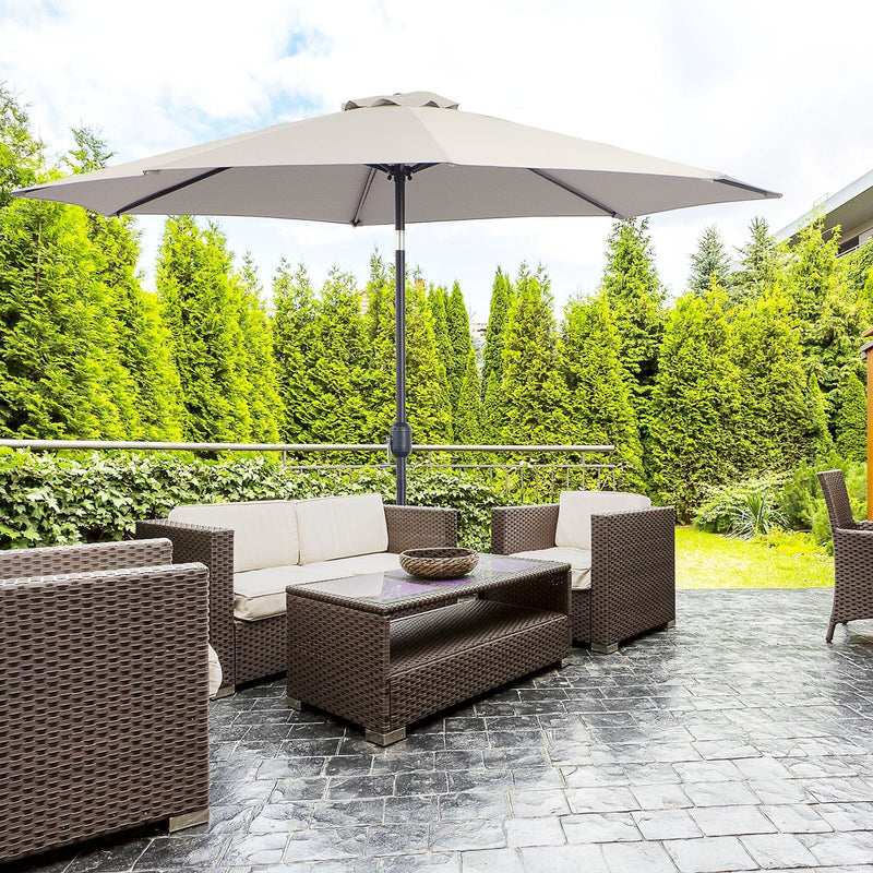 3m Tilting Garden Parasol with Crank Handle Outsunny
