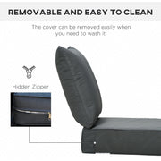 Thick Chair Cushions Outdoor - Charcoal Outsunny