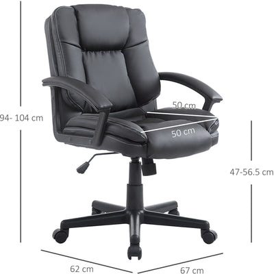 Faux Leather Office Chair Homcom