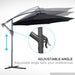 Image of a black Overhanging Garden Parasol