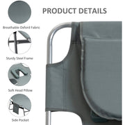 Sun Lounger With Face Hole Outsunny