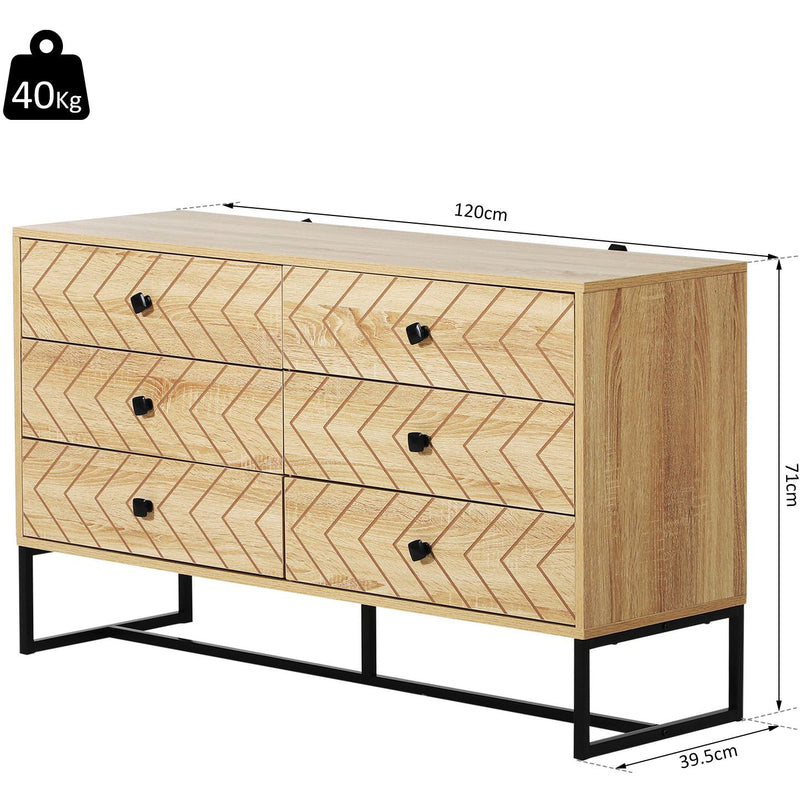 Zigzag 6-Drawer Chest of Drawers