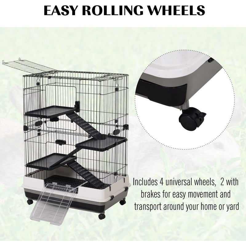 3-Tier Small Animal Cage With Wheels