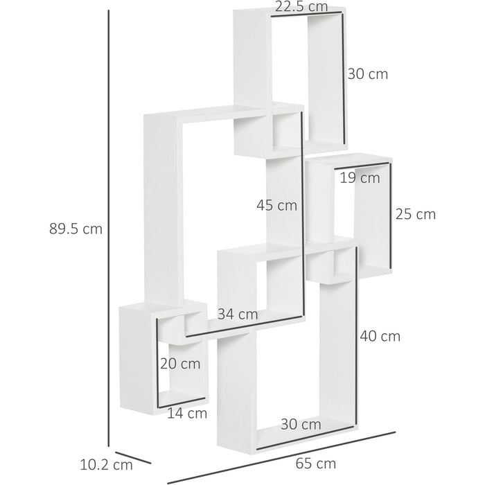 Cube Floating Shelves in White