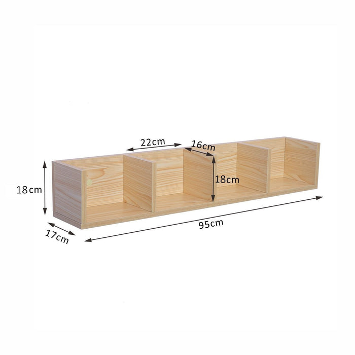 Cube Wall Shelves, 95L x 17W x 18H cm