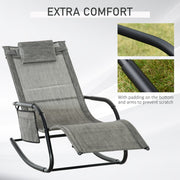 Rocking Garden Lounger Outsunny